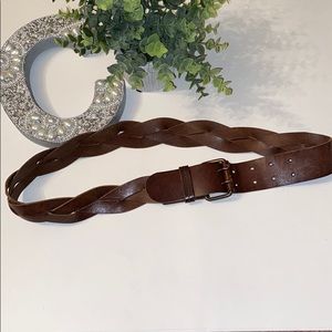 J Crew Braided Genuine Leather Belt